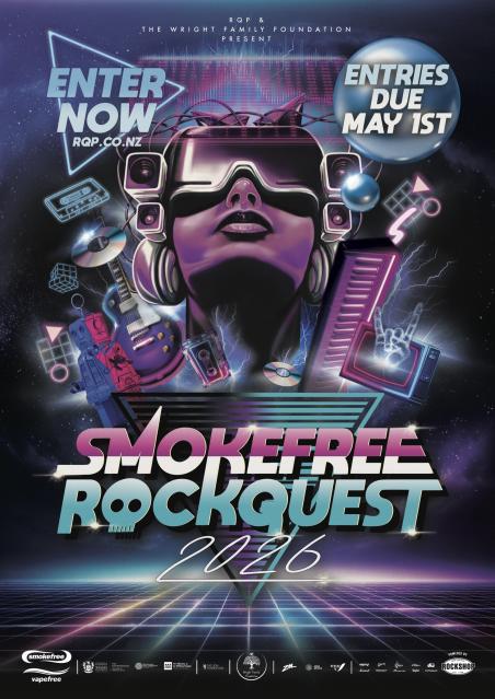 Poster advertising Smokefreerockquest 2026.